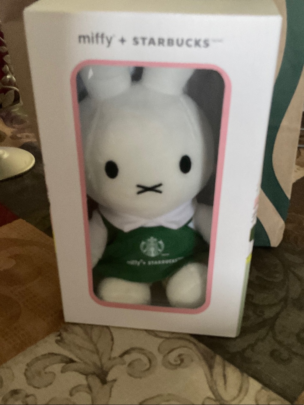 miffy x Starbucks White Plush with Green Apron